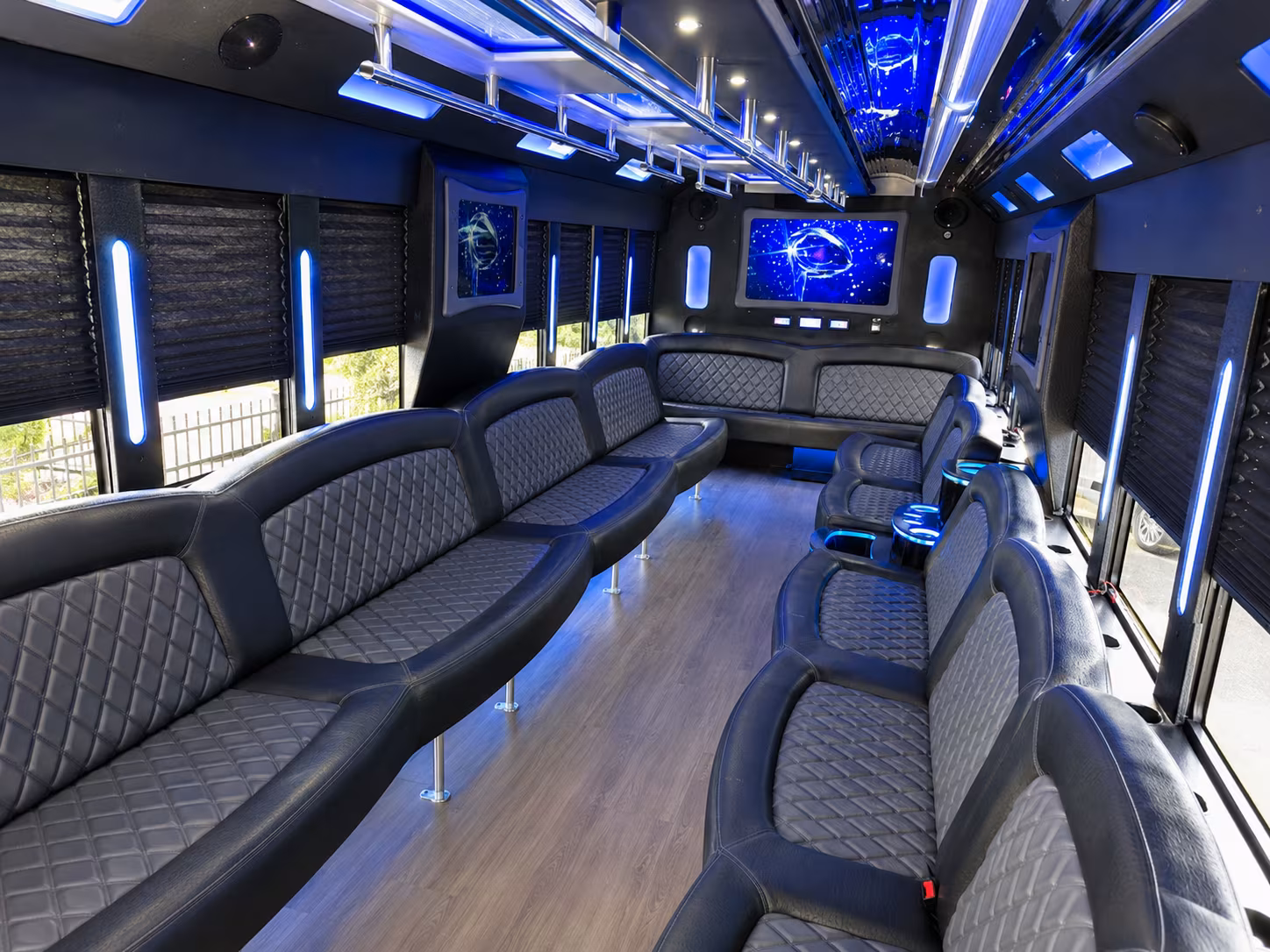 bachelorette and bachelor party buses on dauphin street and beyond