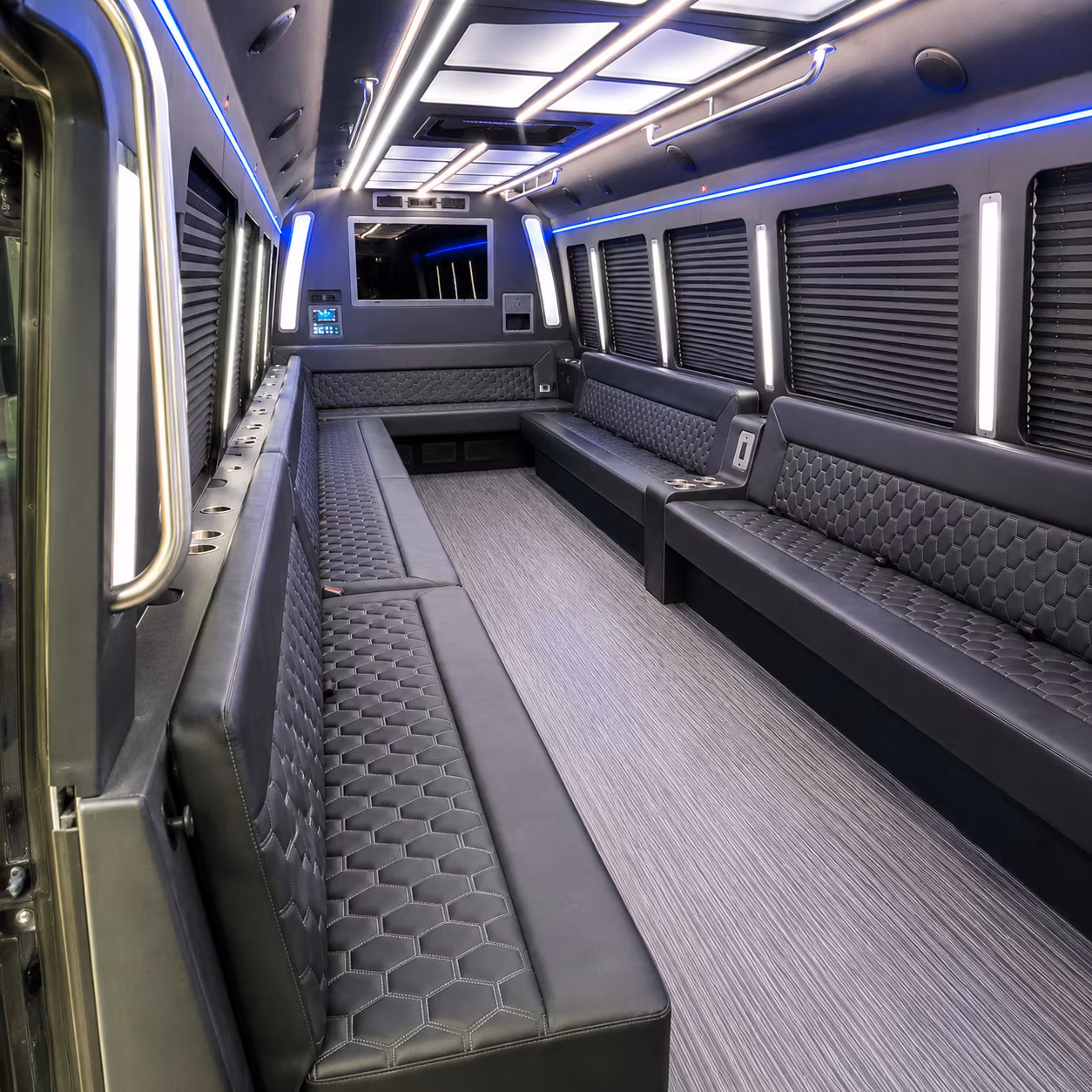 mobile 40 passenger party bus interior