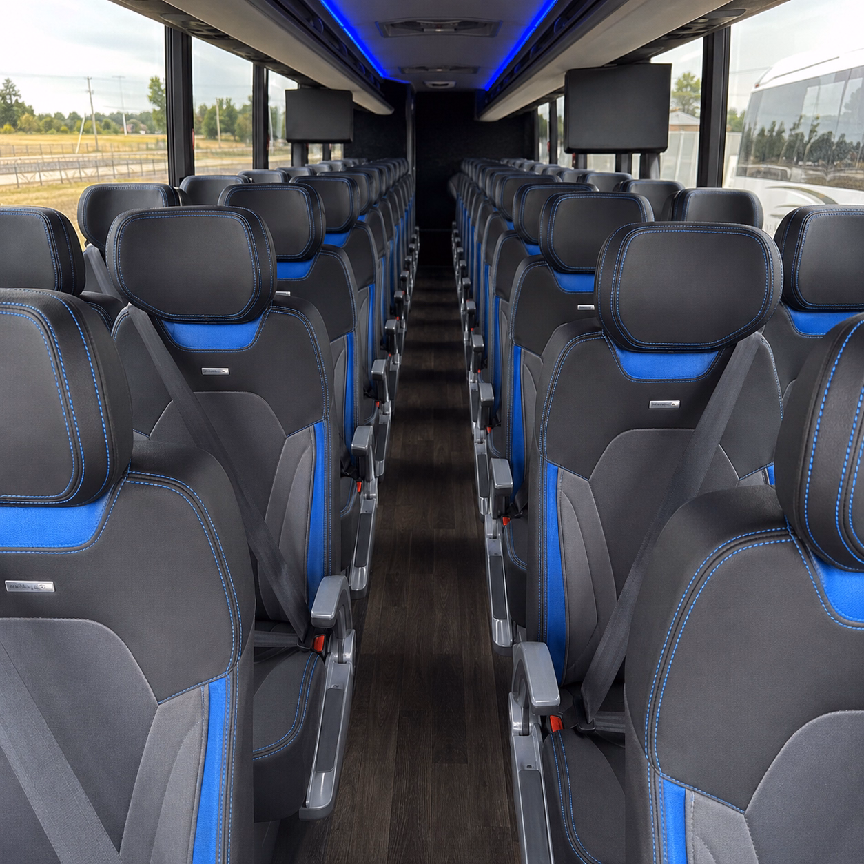 mobile charter bus interior