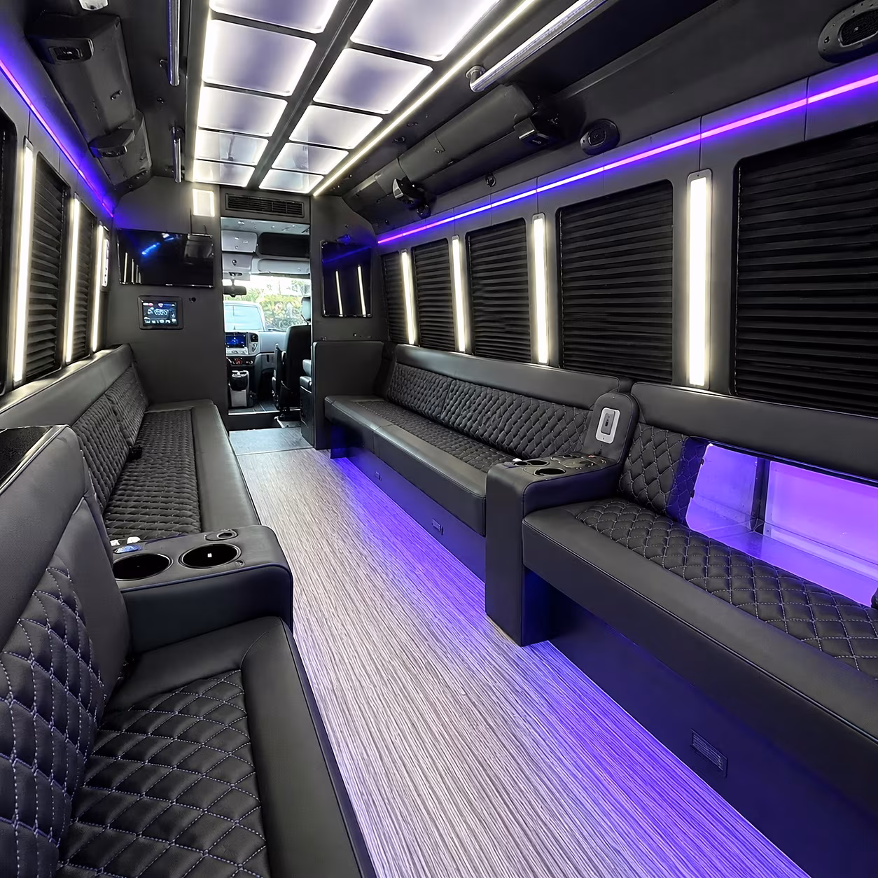 mobile party bus rentals inside